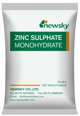 Idea Nutrición Animal Oligoelemento Fertilizante de grado alimenticio Promover el crecimiento Monohidrato de sulfato de zinc