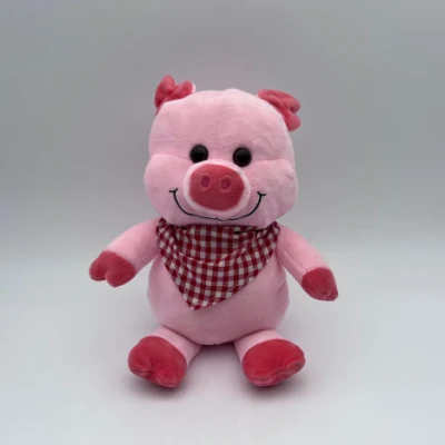 Bonito juguete de cerdo para bebé, regalo de peluche, cerdo de peluche en vestido, muñeco de cerdo de peluche suave elástico, juguete para regalo
